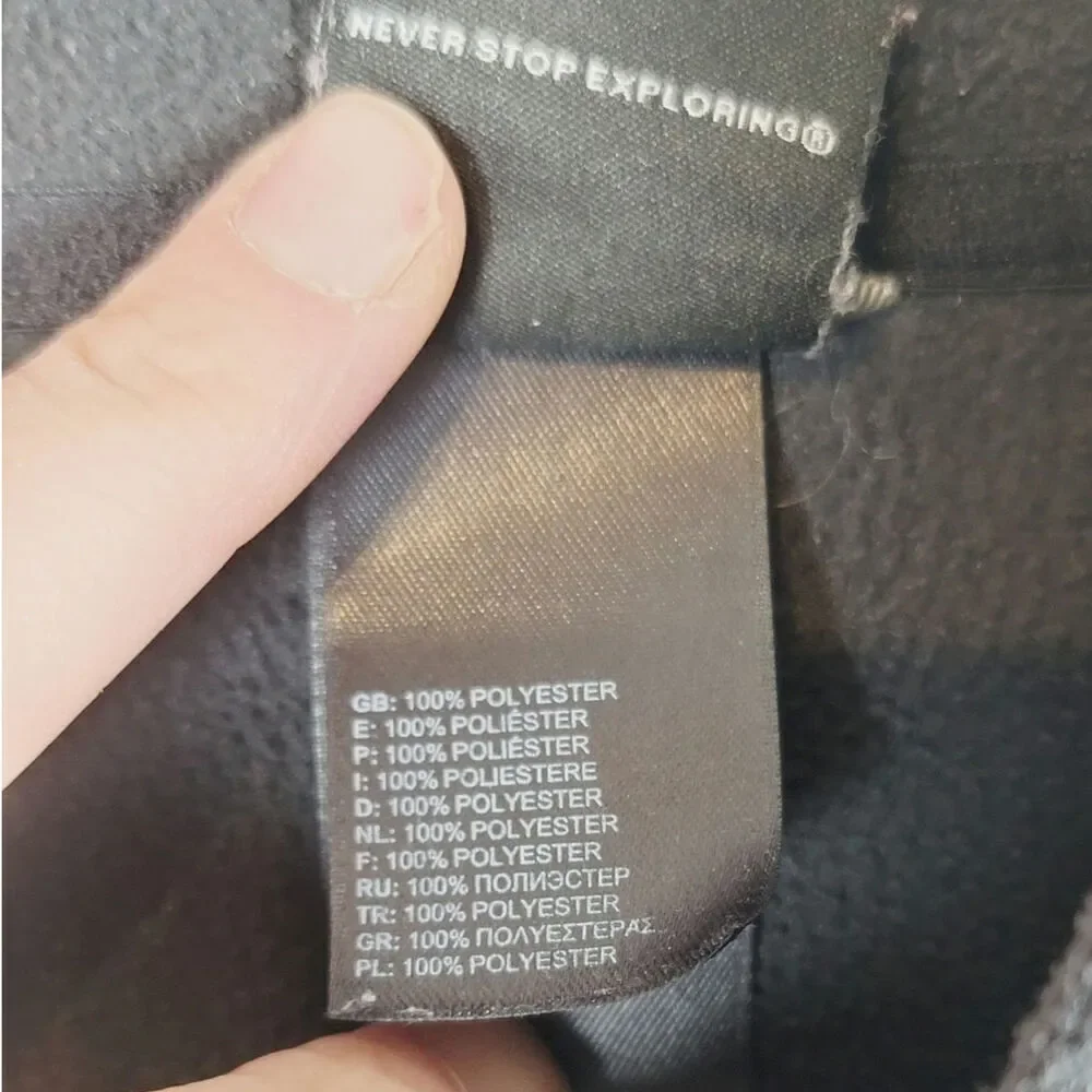 THE NORTH FACE 1/4 ZIP FLEECE IN BLACK, SZ LARGE